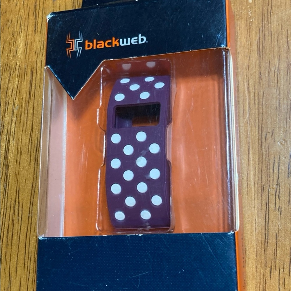 Black web silicone activity tracker cover for Fitbit charge HR